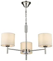 Люстра подвесная 291-103-03 Velante белая на 3 лампы, основание хром в стиле современный Люстра подвесная 291-103-03 Velante белая на 3 лампы, основание хром в стиле современный